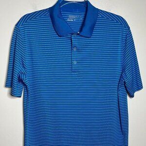Nike Dri-Fit Golf Polo Shirt Blue with white stripes Size M